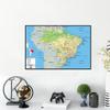 English Map Brazil Map Geographic Map Canvas Painting Living Room Home Decoration Children School Supplies