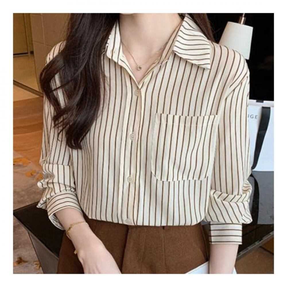 Navava Stripe Long Sleeve Shirt Nb2354