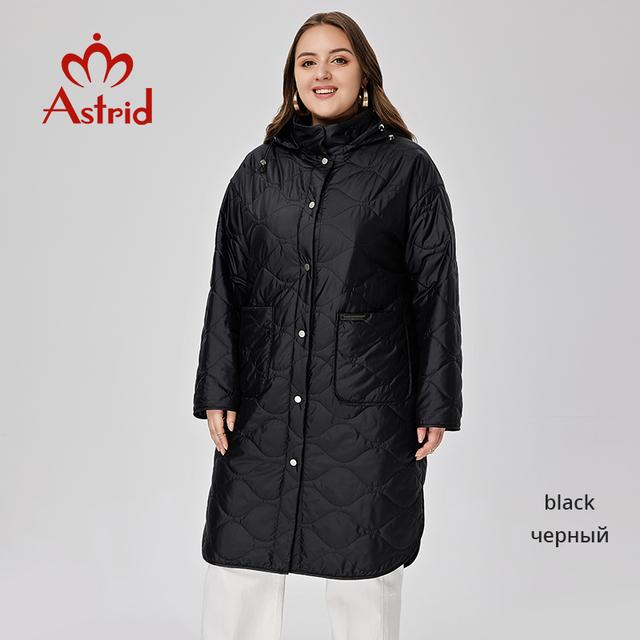 Astrid 2023, весенние женские парки больших размеров, пальто, длинная свободная стеганая женская куртка с капюшоном, модная верхняя одежда, стеганый тонкий хлопок