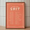 30 способов сказать Fvck Печать плаката Черно-кремовая настенная живопись Печать картин Спальня Дом Гостиная Украшения
