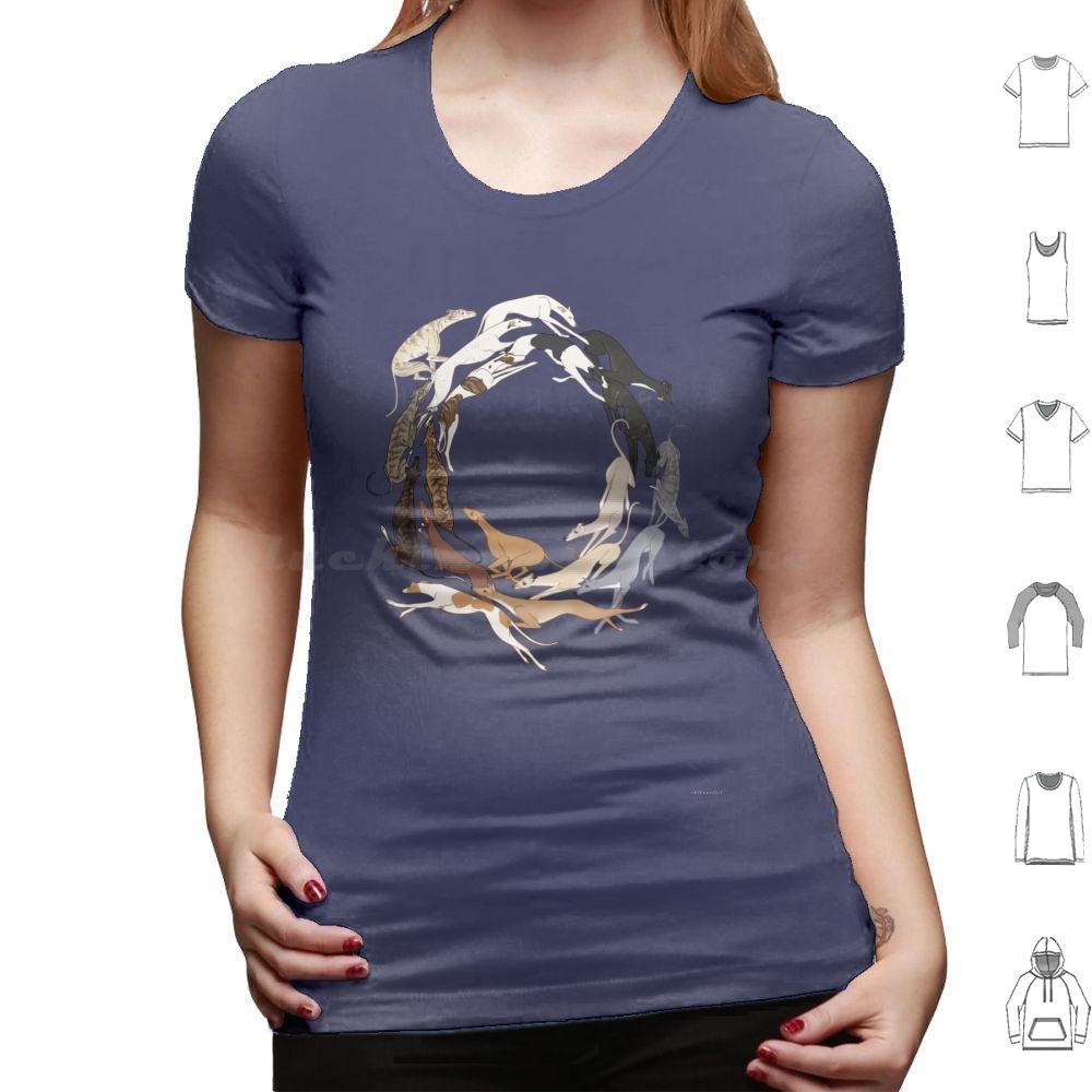 Футболка Greyt Hound Romp 6XL Хлопок Прохладная футболка Грейхаунд Борзая Грейхаунд Борзая Гальго Лурчер Уиппет Итальянская борзая Собака Тигровая
