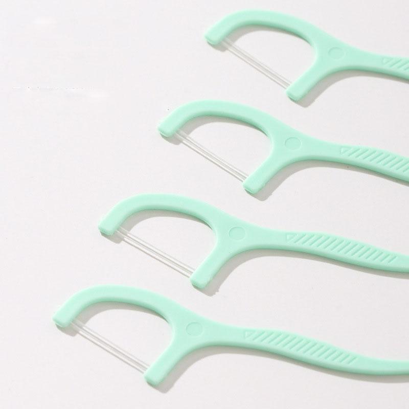 Portable Disposable Dental Floss Plastic Toothpick High Tension Dental Floss Stick Dental Floss Box Oral Care