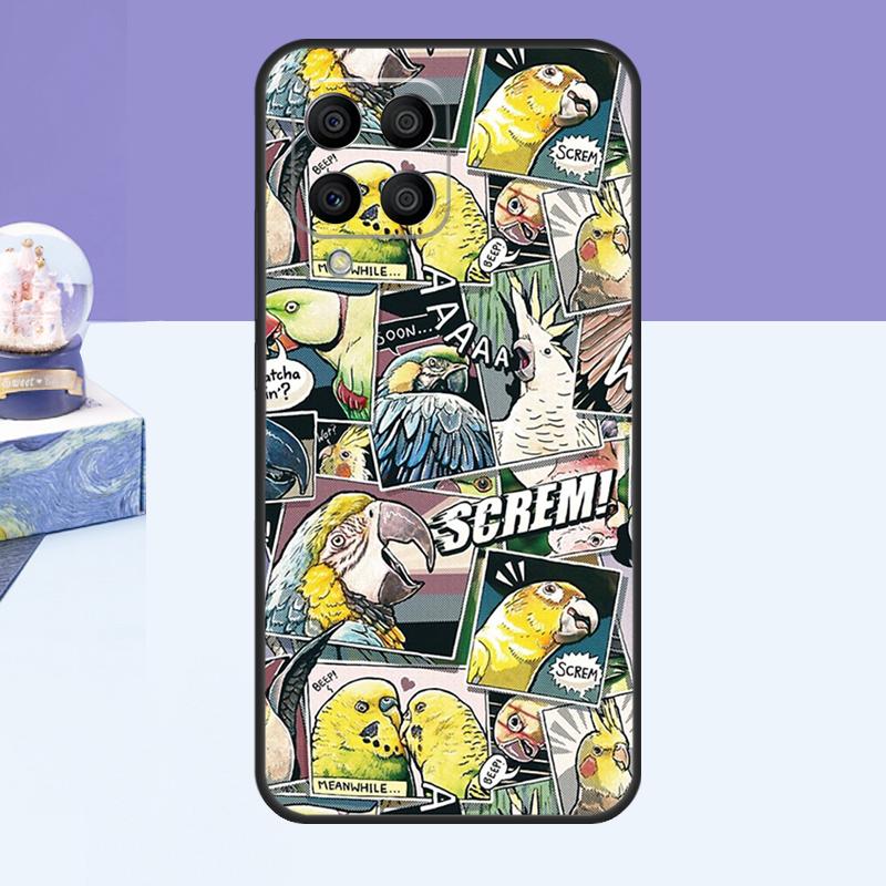 Colorful Parrots Case For Samsung Galaxy M52 M32 M12 M21 M15 M55 M56 M36 M16 M06 M13 M33 M53 M14 M34 M54 M31