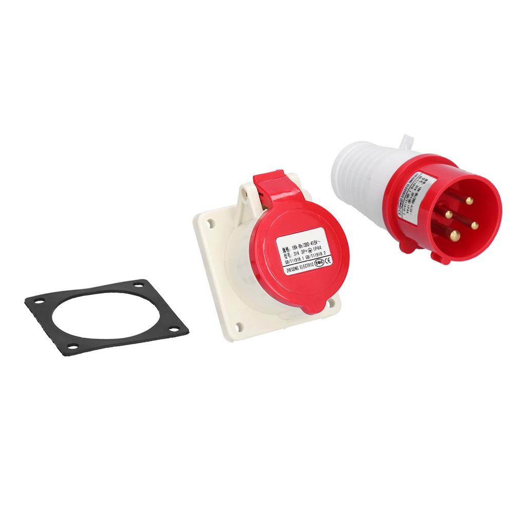4-контактная вилка питания 3-фазная водонепроницаемая розетка скрытого монтажа с разъемом, комплект 380В415В 16А 3P+E