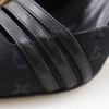 LOUIS VUITTON Heel pumps Monogram Strap sandals black canvas/leather Women Used