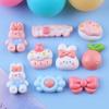 Блестящие Мультяшные Кролики DIY Украшения-Пряжки для Обуви из Смолы.