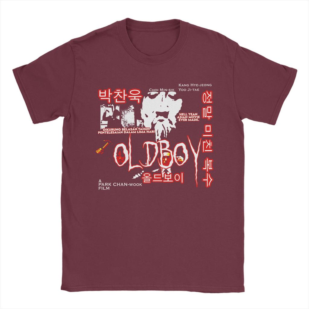 Unisexs Oldboy Movie T Shirts Pure Cotton Clothes Unique Short Sleeve O Neck Tee Shirt Printing Tshirt