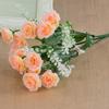 1 Bouquet Simulation Rose No Watering Vivid Ornamental Bright Color Artificial Flowers Home Beautification