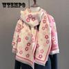 Printed Fashion Imitation Cashmere Scarf Women's Winter Double-sided Thickened Scarf Dual-purpose Shawl Outer Cover