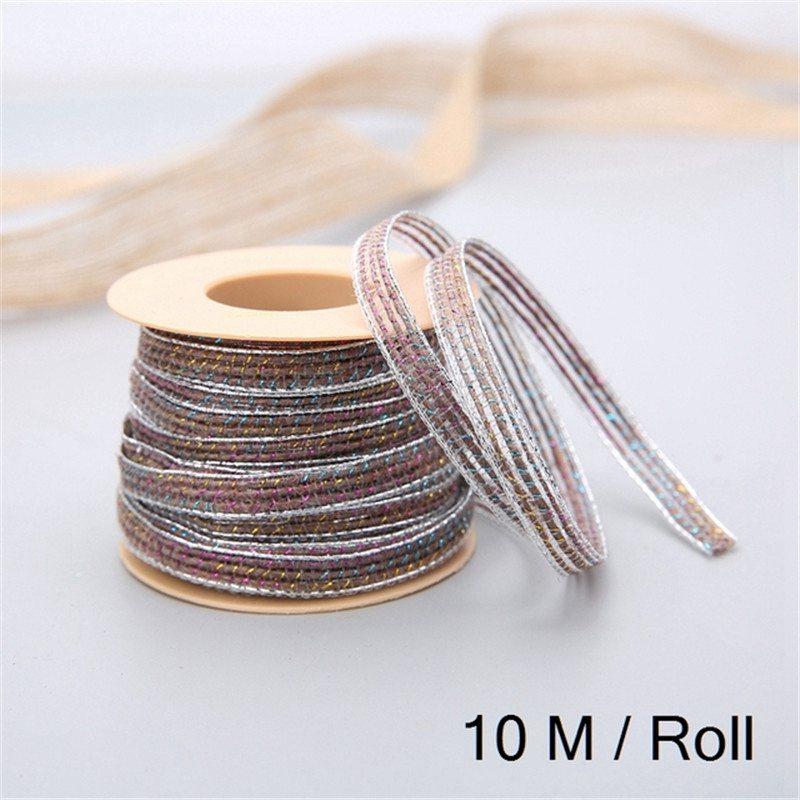 Decoration Knit Ribbon Lace Fish Silk Linen Multicolor Hemp Rope 10M Bowknot