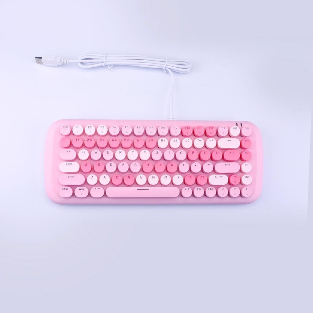 Mofii Механическая клавиатура со светящимися клавишами, 84 клавиши, разноцветная, отлично подходит для офисных работников и геймеров