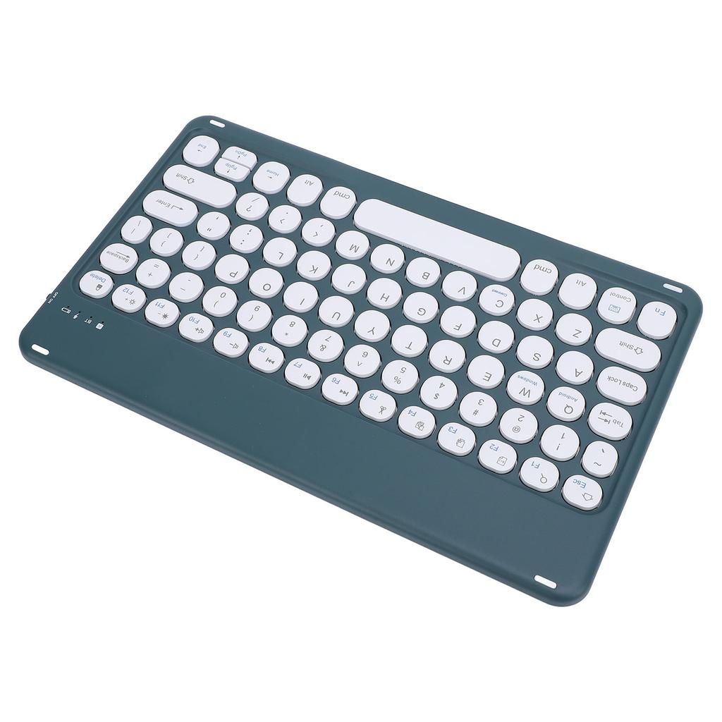 10 Inch Wireless Keyboard Ergonomic Round Keycaps Bluetooth Keyboard for Desktop Computer Laptop