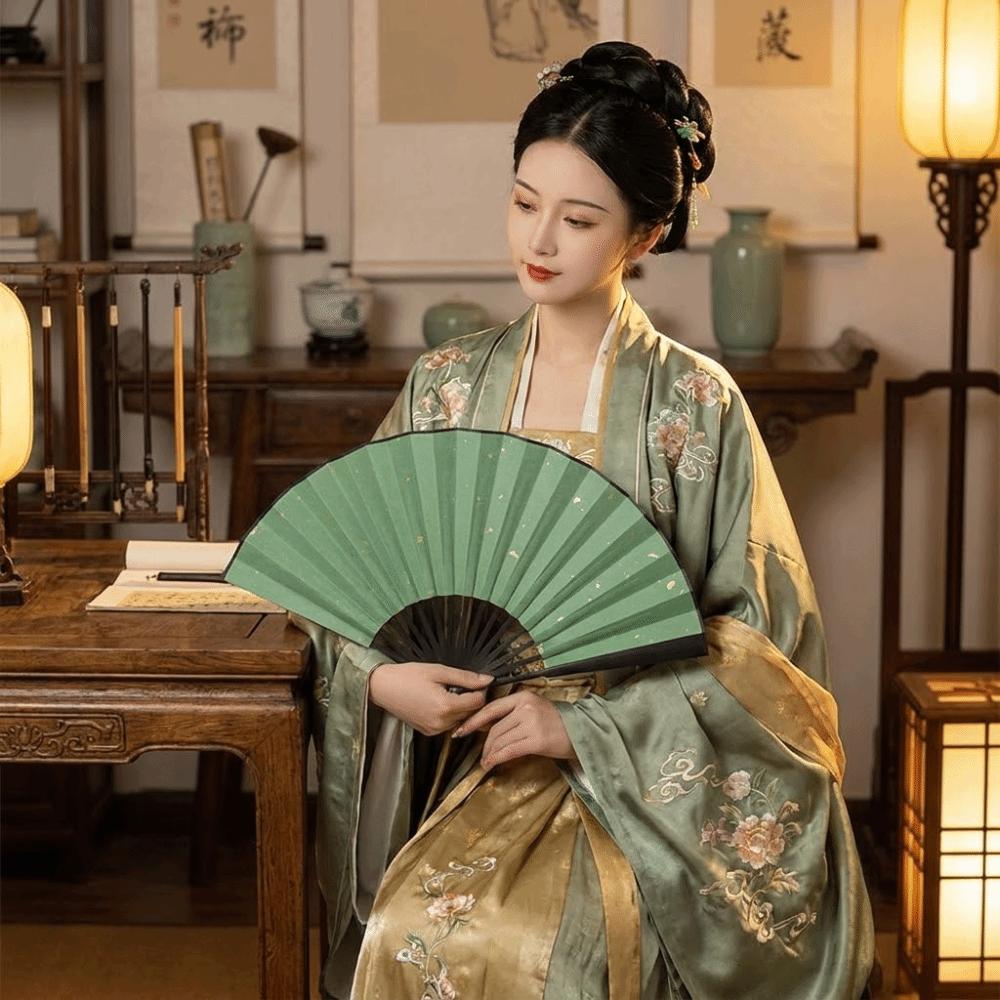 Handwritten Calligraphy Bamboo Folding Fan Antique Style Hand Fan Dance Fan Calligraphy Painting