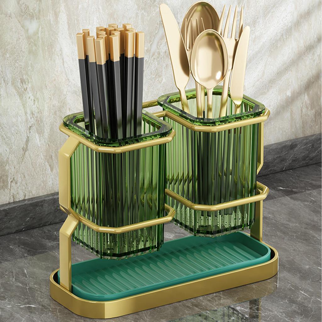 Контейнер для сушки палочек с двойным отделением, стойка для сушки столовых приборов, подвесная система хранения для кухни