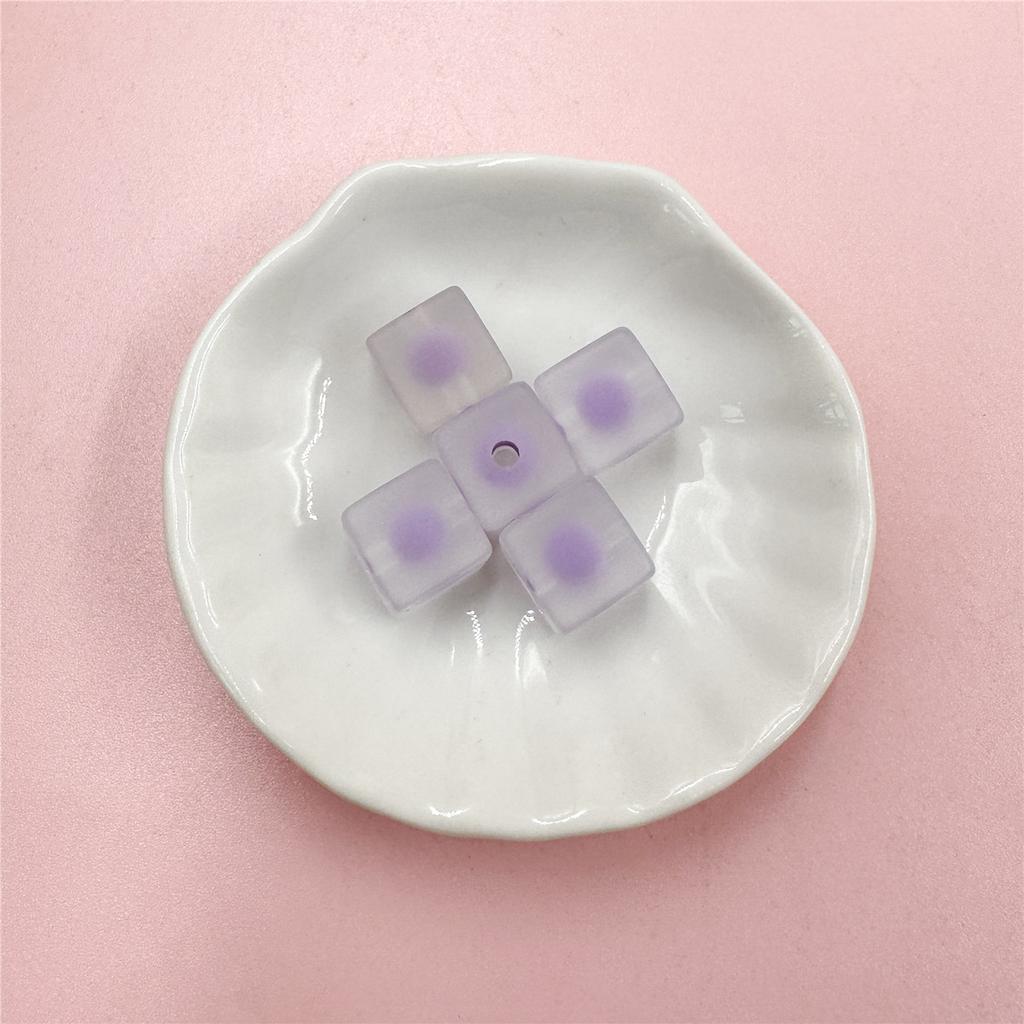 Ожерелье DIY цепочка для мобильного телефона 5 шт. модные 12 мм матовые квадратные бусины акриловый браслет ювелирный материал