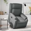 VidaXL Electric Massage Recliner Armchair Grey Faux Leather 3205174