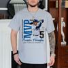 Freddie Freeman American Baseball Player Print Loose Round Neck Pure Cotton Short Sleeved T-Shirts Unisex