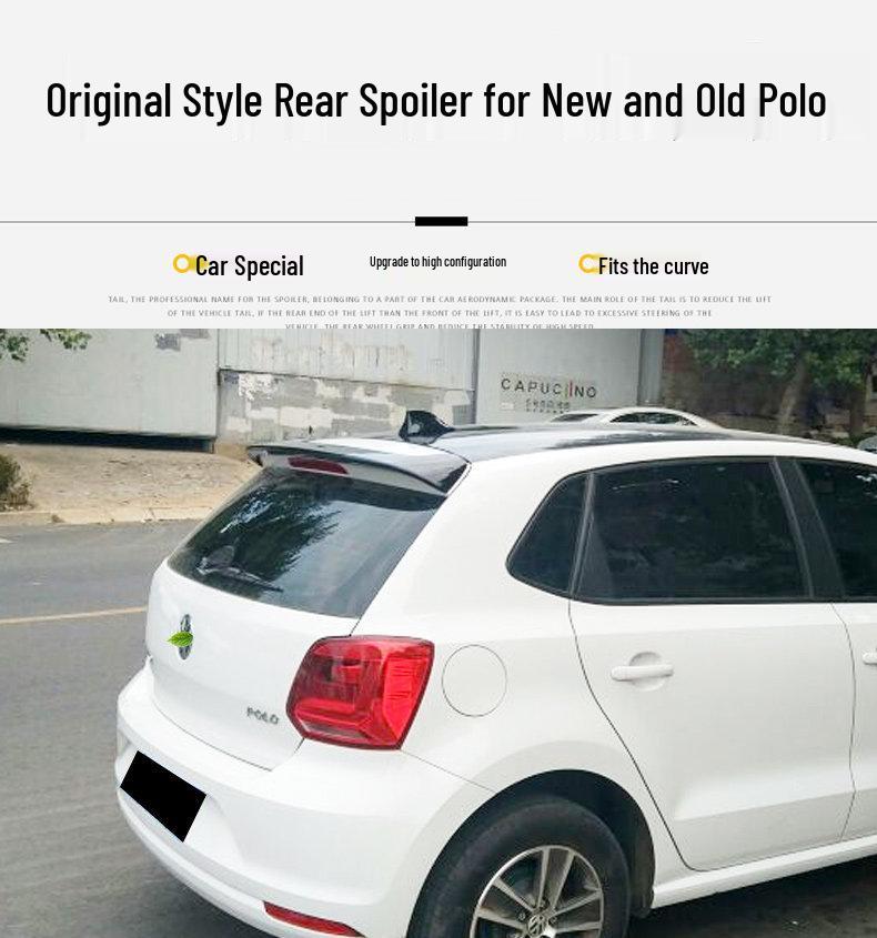 Совместимый задний спойлер для моделей Polo 06-21: 19 Модификация заднего спойлера Polo без сверления