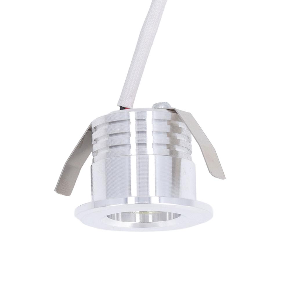 Mini Recessed COB Spotlight Stable Heat Dissipation LED Recessed Ceiling Spotlight 3W Silver Lamp