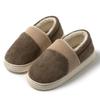 Large Men's Non-Slip Winter Indoor Home Shoes with Heels - Warm Cotton Slippers