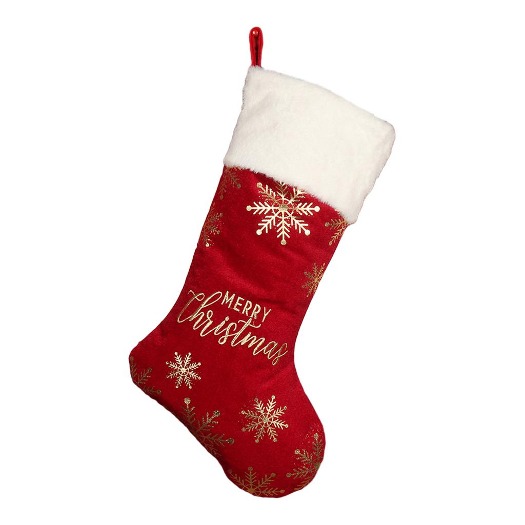 Christmas Velvet Stocking Pendant Xmas Tree Decor Filled Candy Gift Wrapping for Children Candy Indoor Family