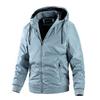 Men's Spring and Autumn Removable Hooded Jacket Casual Sports Thin Cotton Coat Business Trend Men's Wear