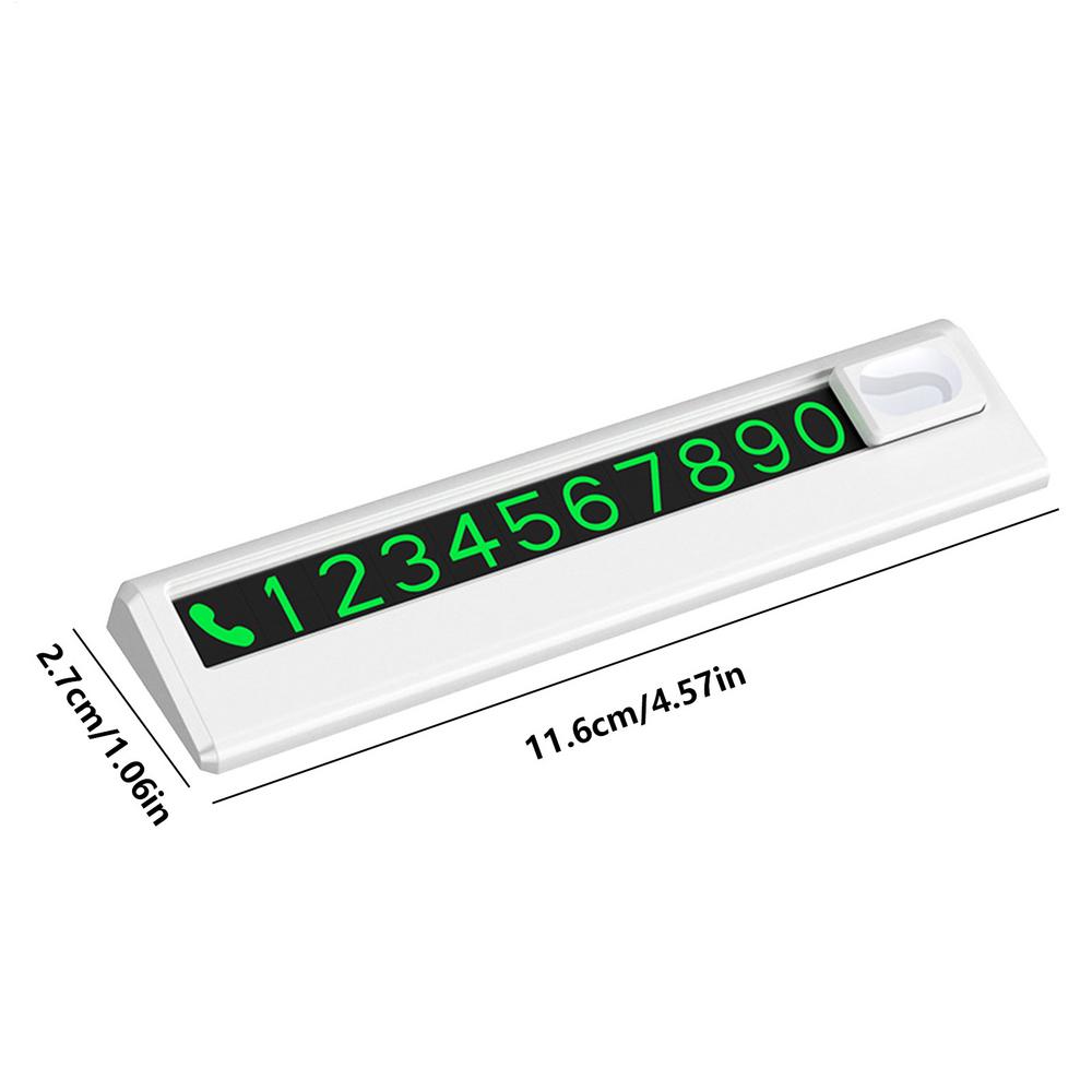 1 шт. Украшения для парковочной номерной таблички, Автомобильная сменная номерная табличка, Креативная светящаяся парковочная табличка с номером телефона, Автомобильные принадлежности