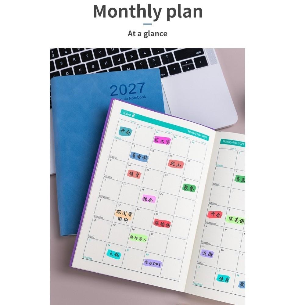 English/Spanish 2027 Daily Planner Notebooks 320 Pages Efficiency Schedule Notebook Students