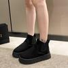 Winter Women Short Plush Warm Snow Boots Casual Shoes New Suede Fur Chelsea Ankle Boots Flats Platform Ladies Shoes Botas