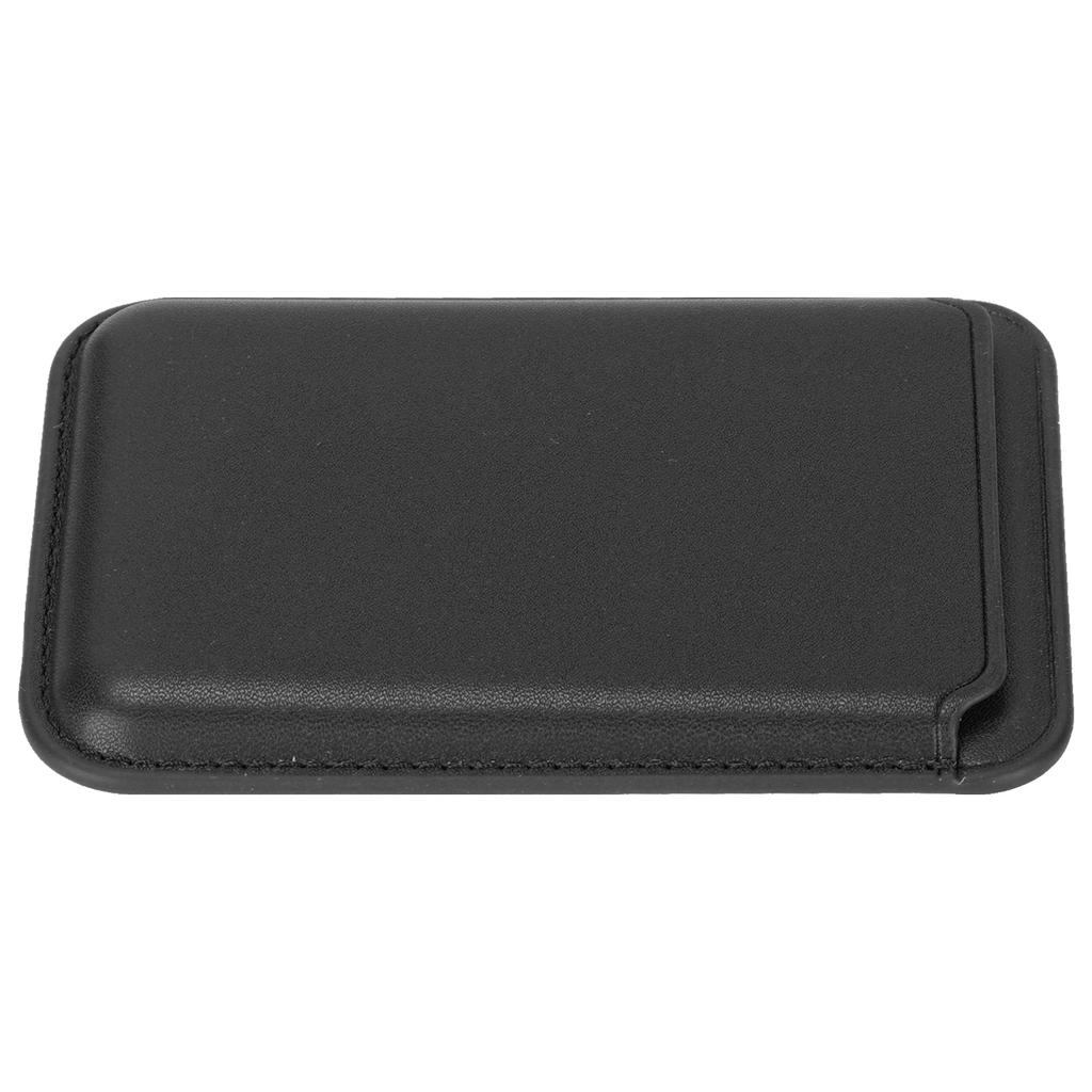 Magnetic Wallet PU Leather Holds Up to 2 Cards Cell Phone Card Holder for Most of Smart Phones Black
