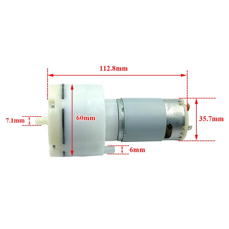 WP36C DC 12V 10L/M -60KPa Large Flow Mini 555 Motor Vacuum Air Pump Negative Pressure Suction Diaphragm Pump DIY Packer Inflator