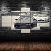 Toyota Supra MK3 Drift Cars Холст 5 частей Пятипанельная печать Современное настенное искусство Постер Картина Декор дома Подарок для него Для нее