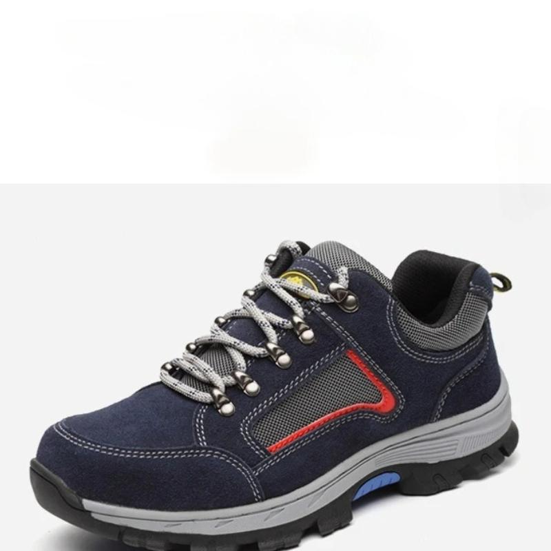 Рабочая обувь для мужчин винтажная черная сетчатая дышащая со стальным подноском ботинки мужская страховка труда устойчивая к проколам повседневная обувь мужская