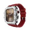 Hot Sale Mod Kit for Apple Watch 10 Series 46mm Silicone Watch Band  Stainless Steel Case Smartwatch Replacement Band