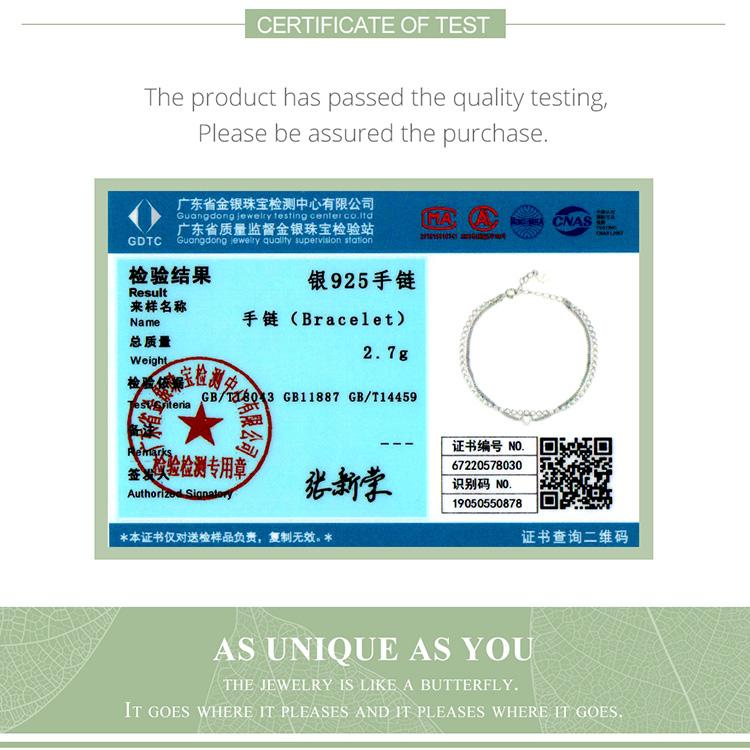 BAMOER 925 Sterling Silver Simple Double Layer Bracelet for Women Adjustable Lock Chain Heart Bracelet Fine Jewerly Wedding Gift