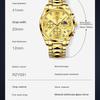 ONTHEEDGE Watch Men's Multi-functional Three-eye Six-pin Gold Business Men's Quartz Watch