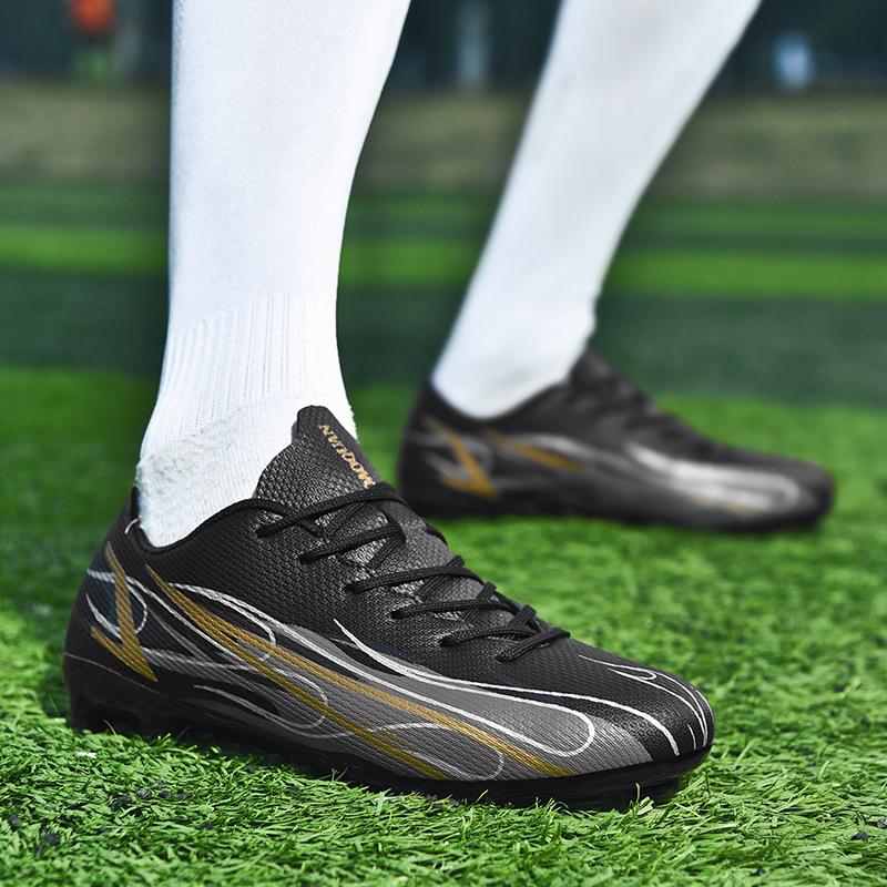 32-47 футбольные бутсы унисекс с низким верхом и длинными шипами для мальчиков и девочек, практичная тренировочная обувь с искусственной травой