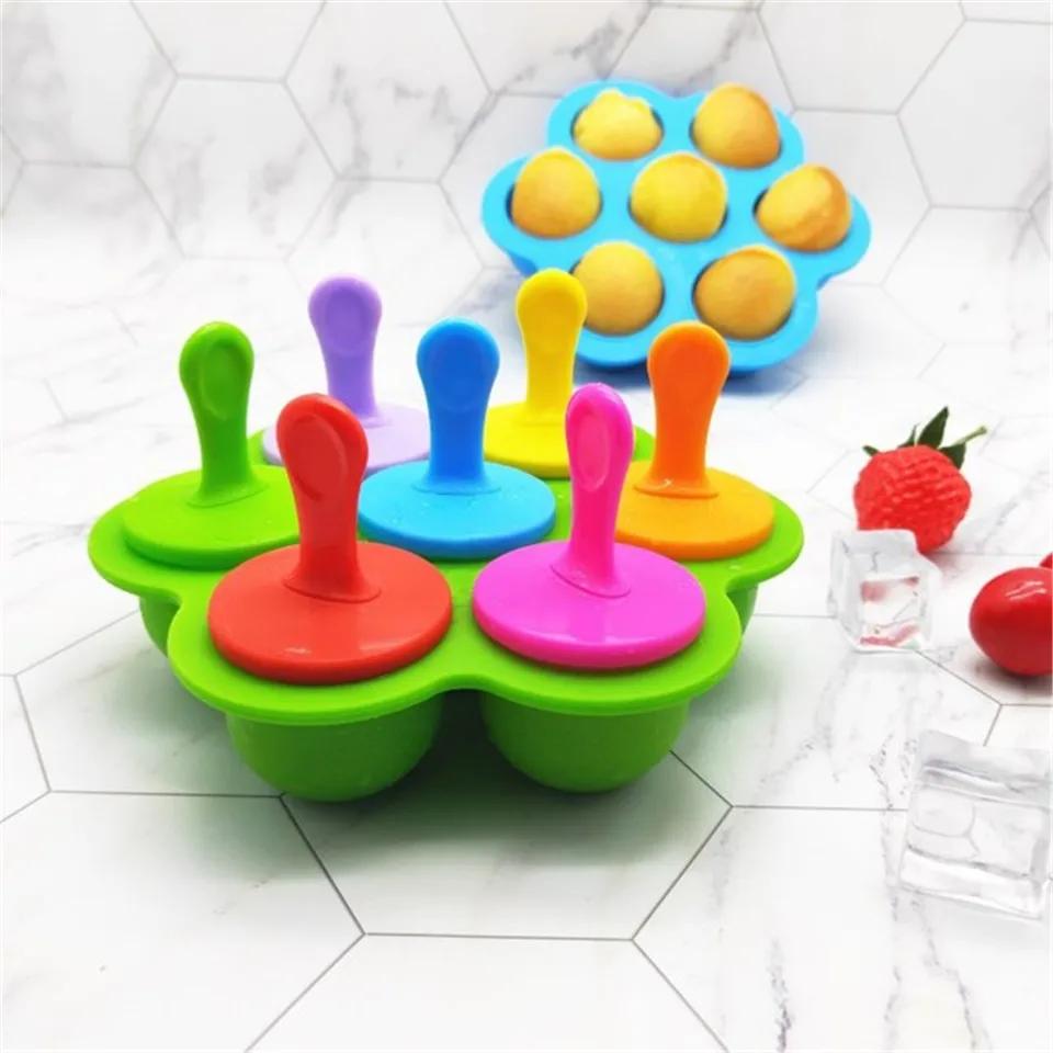 Формы для мороженого из желе и пудинга, многослойные силиконовые формы для шоколада и фруктового мороженого с палочками для мороженого