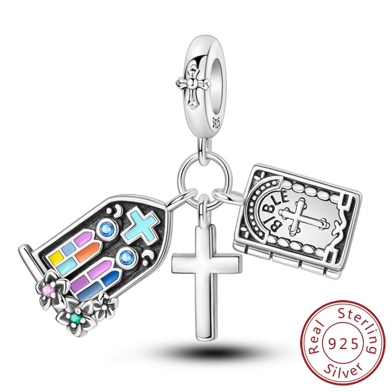 Медные Шармы Бусины Глаз Дьявола Крест Ангел Шармы Подходят для Оригинальных Браслетов-Шармов Подвески Изысканное Изготовление Ювелирных Изделий Своими Руками Для Женщин