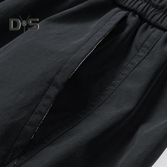 Мужские шорты, регулируемые, с эластичной резинкой на талии, спортивные шорты с несколькими карманами, однотонные, свободного кроя, повседневные шорты