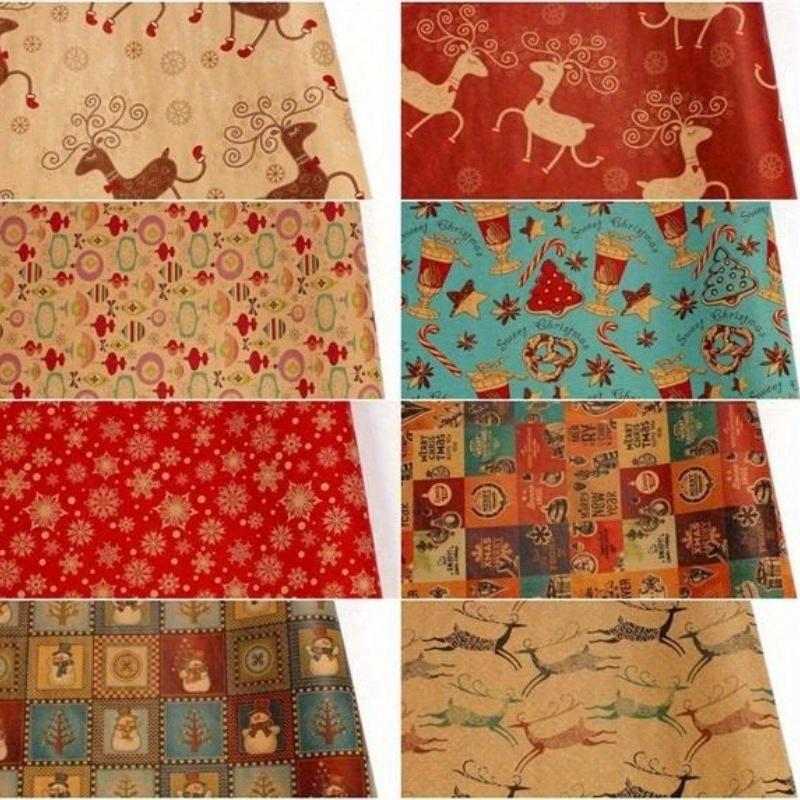 1 шт. подарочная упаковочная бумага с ретро-печатью, тисненая бумага ручной работы, вырезанная и вклеенная