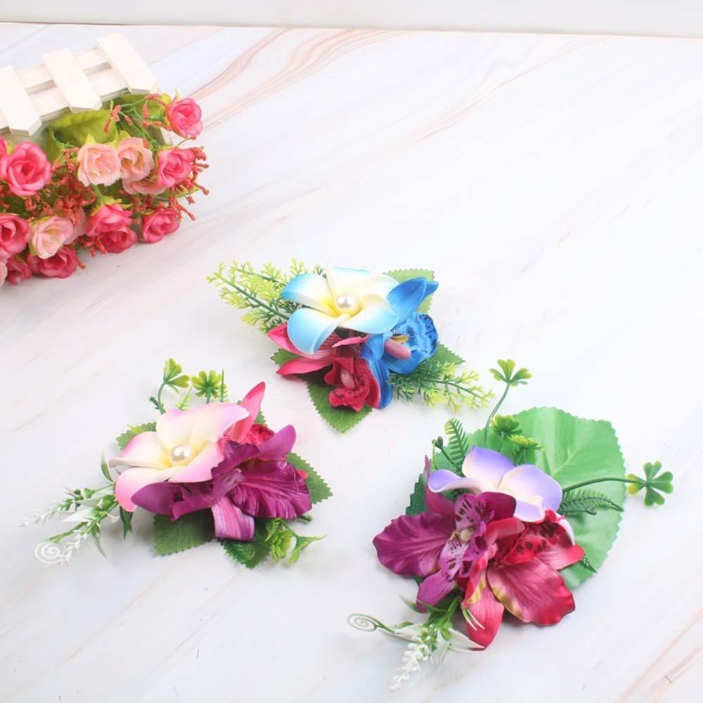 Sweet Eggs Flower Side Clip Bohemian Style Girls Hairpin Headdress Frangipane Hair Clip Daily