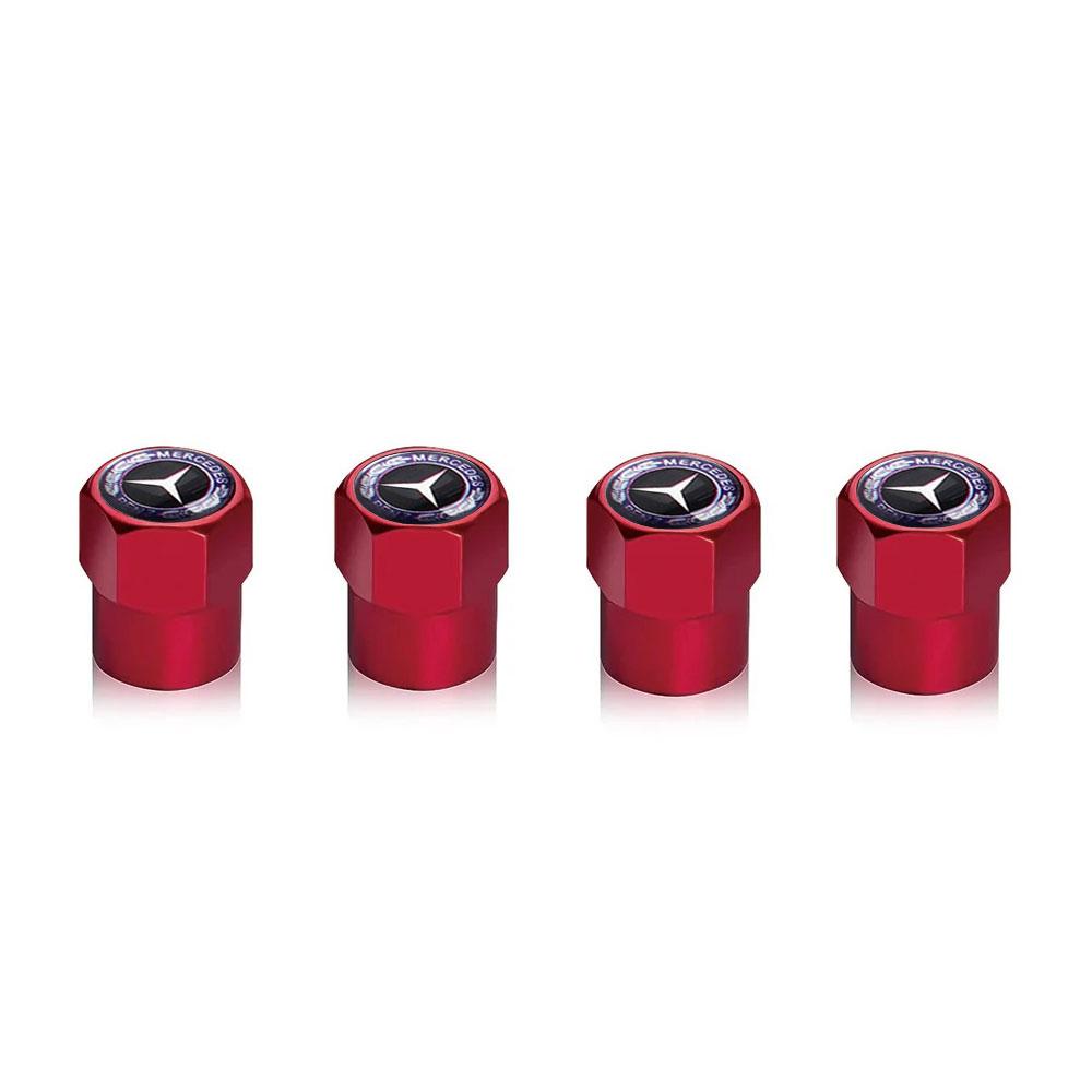 4Pcs Car Wheel Tire Valve Caps Air Stem Covers For Mercedes Benz AMG A B C E S G Class CLA W117 C117 GLA CLK SLK CLA GLK GLE GLS FE1