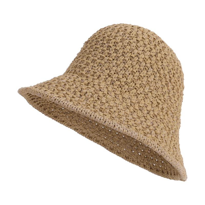 Летняя плетеная шляпа от солнца женская для лица маленькая панама с защитой от солнца повседневная универсальная панама из соломы пляжная шляпа
