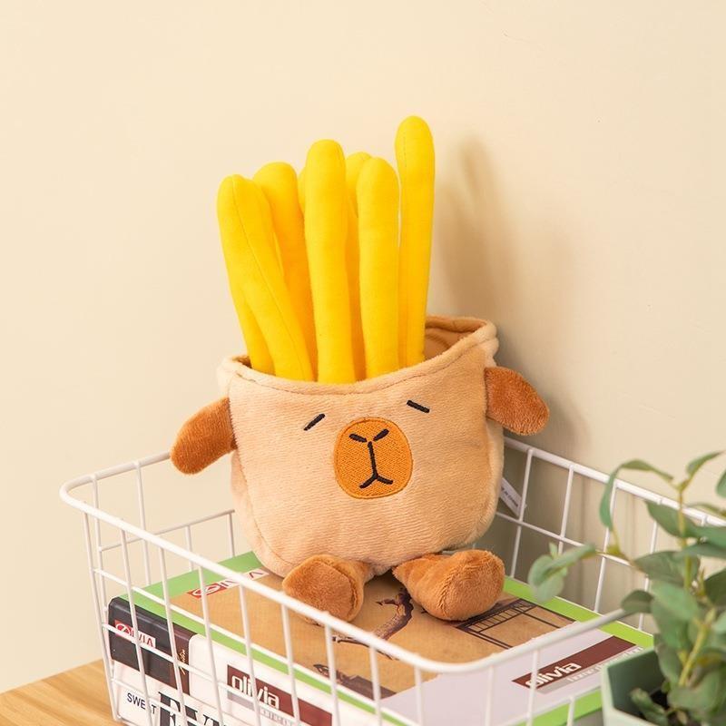French Capybara Charming Fries Plush Doll Cozy Stuffed Animal Gift For All Ages