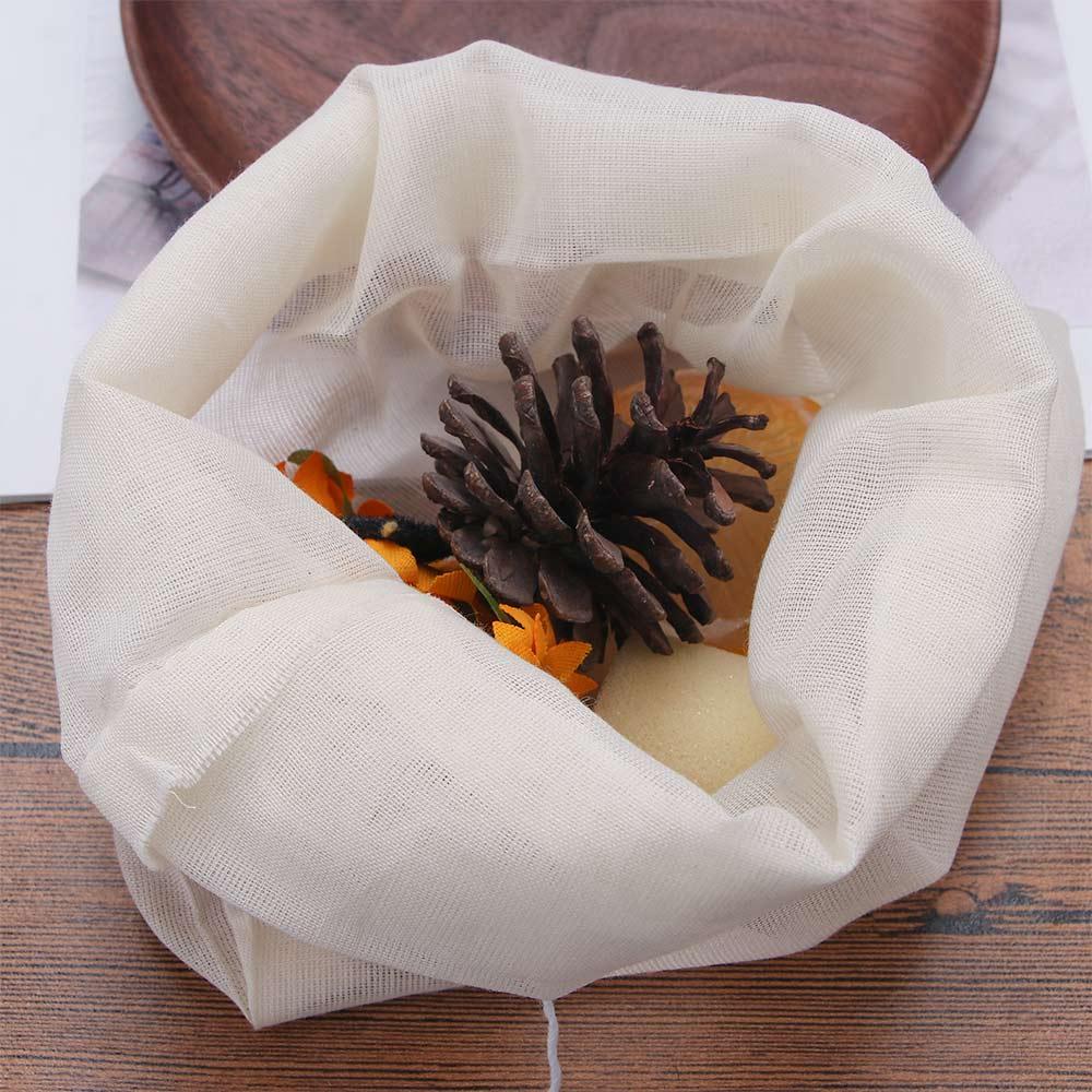 25*20СМ Многоразовые Хлопковые Мешочки на Завязках для Чая Муслиновые Фильтры