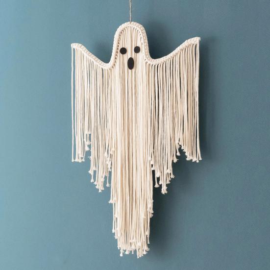 Хэллоуин Привидение Украшения Ручной работы Кисточка Привидение Белая Веревка Привидение Декор Подвесное Привидение Настенное Искусство Подарок