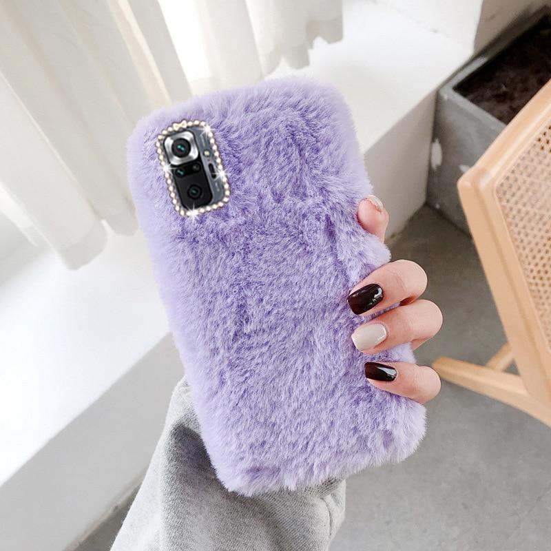 Плюшевая задняя крышка телефона для Redmi 10 9 9A9T 9C 8 8A Note 10 11 8 9 pro 8T, мягкий чехол из ТПУ для xiaomi 11T 10T 11 Lite Poco F3 X3 M3/iphone/Samsung/Honor