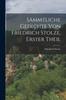Книга Sammtliche Gedichte Von Friedrich Stolze, Erster Theil