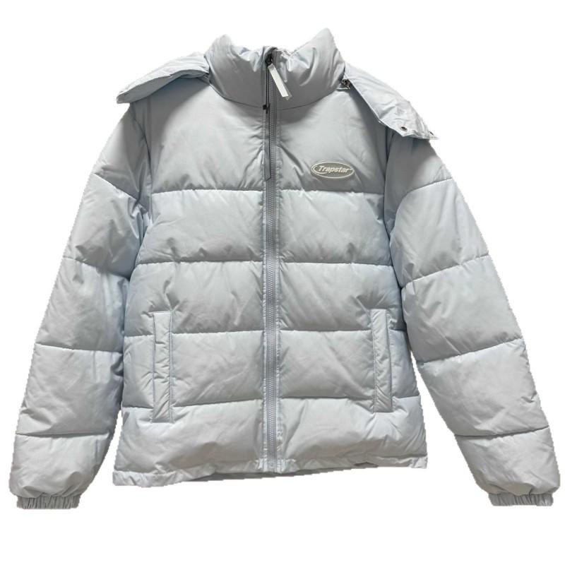 Mens Detachable Hooded Puffer Jacket With Hidden Side Zip Pockets Streetwear Style
